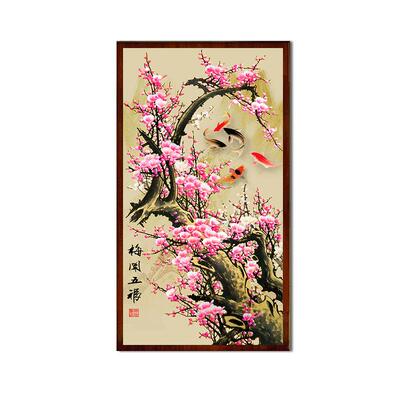 钻石画2021新款绣客厅满钻梅开五福异形钻点粘贴砖石秀小件十字绣