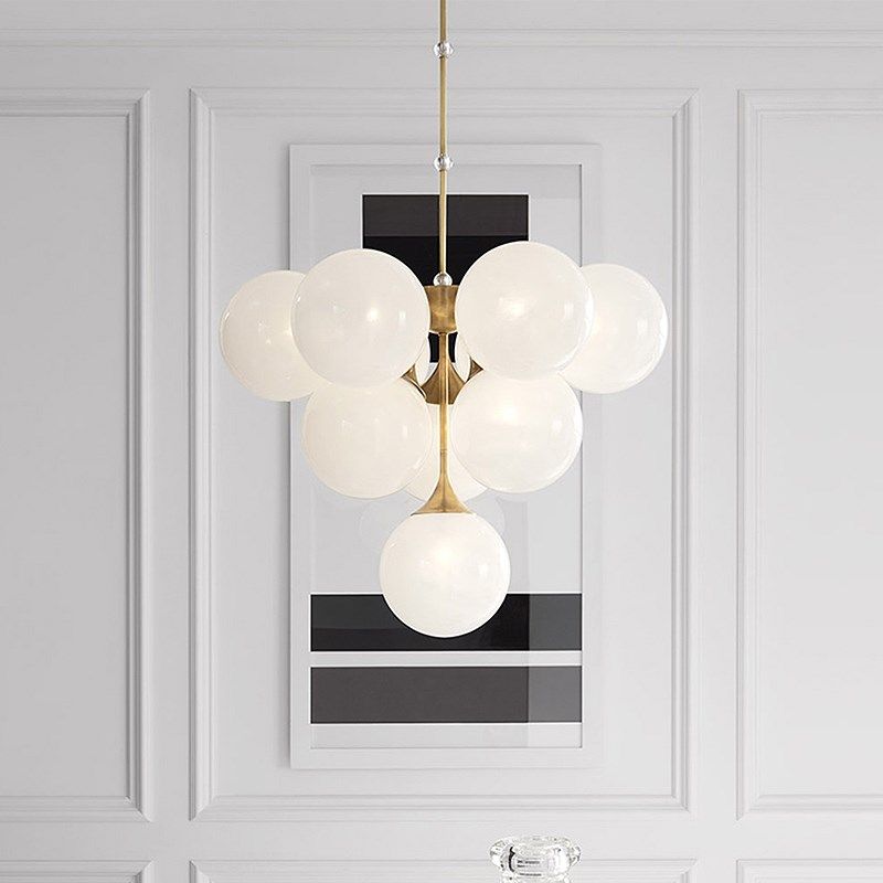 VC云雾玻璃球吊灯法式吧台岛台餐厅灯轻奢卧室魔豆分子样板间吊灯,家装灯饰光源,客厅吊灯,淘宝优惠券,粉丝福利购,淘宝优惠卷