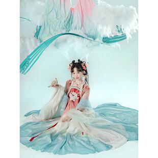 十三余小豆蔻儿[鸢与云起]渐变大袖衫齐胸裙唐制汉服女款2023新款