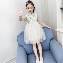 小孩子的漂亮裙子公主裙蓬蓬夏天生日女童白色纱裙连衣裙洋气裙子