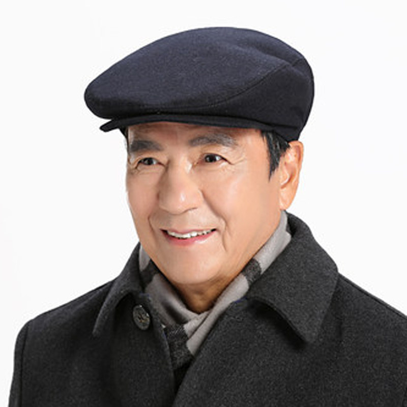 秋冬季男帽保暖鸭舌帽中老年人老头帽男60-70-80老人棉帽爷爷帽子