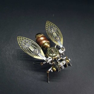 机械昆虫苍蝇3D立体金属拼图diy拼装模型套件潮玩摆件玩具礼物