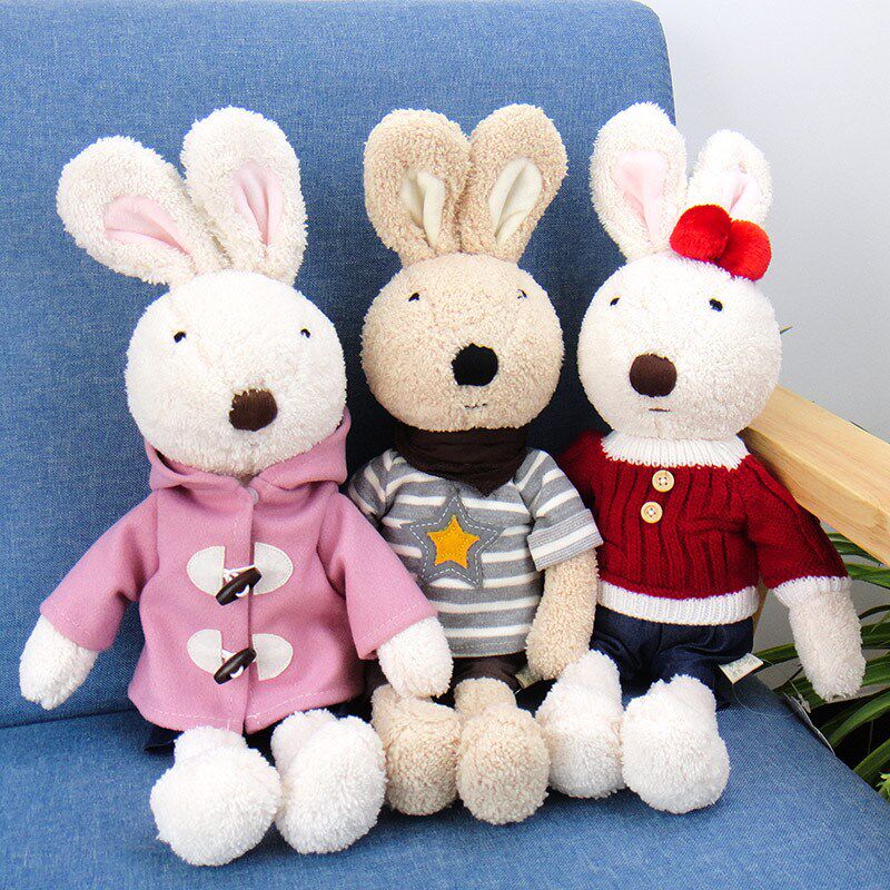 苏克雷兔公仔砂糖情侣小u白兔毛绒玩具娃娃抱枕公司年会可定制