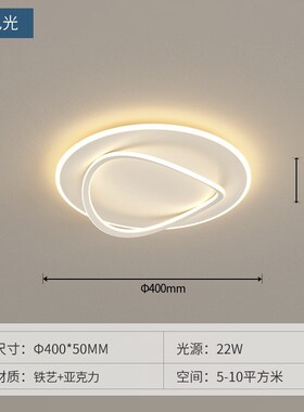 奶油风卧室吸顶灯2024年新款主卧书房灯网红LQED现代简约中山灯具