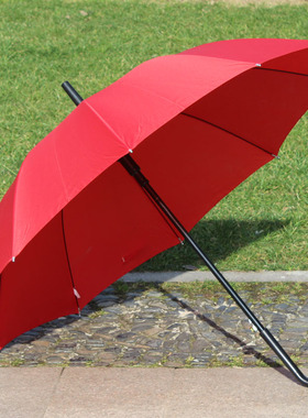 大红色10骨长柄广告伞雨伞定制碰击布晴雨伞礼品伞定做可以.印LOG