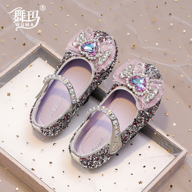 女童鞋子儿童公主水晶鞋2024新款秋款女孩秋季水钻走秀小高跟皮鞋,童鞋/婴儿鞋/亲子鞋,水晶/水钻鞋,淘宝优惠券,粉丝福利购,淘宝优惠卷