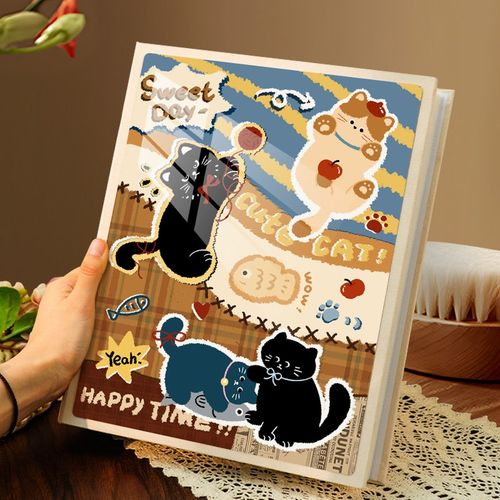 宝宝成长相册本纪念册收纳照片记录本插页式3寸6寸过塑大容量影集