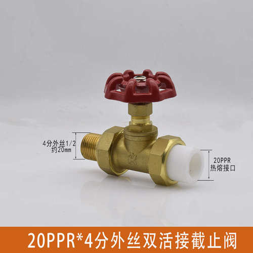 配件总分自来水阀4热熔开关球阀6分截止阀铜L寸1开水管 ppr关闸