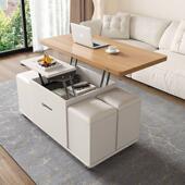 升降茶几餐桌两用北欧小户型简约现代客厅创意家具多功能折叠茶几