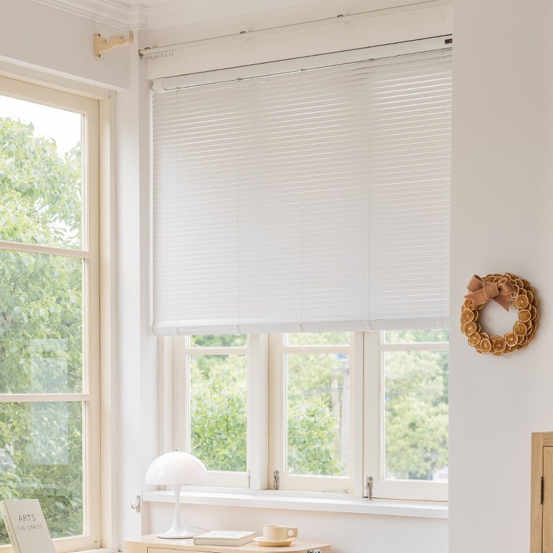 免打孔安装d百叶窗帘卷帘遮光办公室卫生间阳台QTR厨房浴室遮阳百