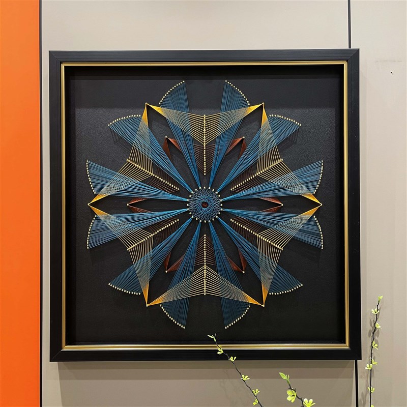 几何花卉绕线画丝j线画弦丝画DIY手工装饰画家居装饰墙饰轻奢简约图片