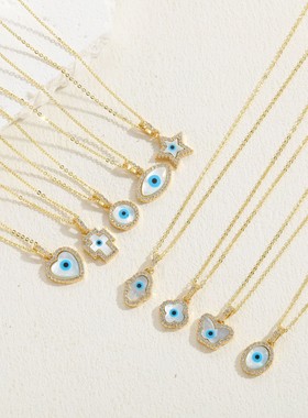 土耳其蓝眼睛锁骨链EvilEyes