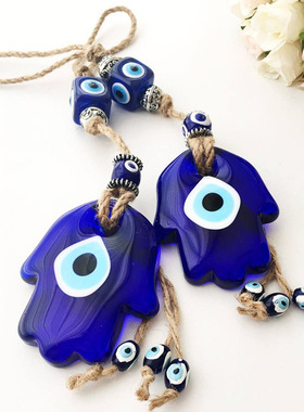 土耳其蓝眼睛挂件恶魔之眼挂饰Evil Eyes车内蓝色琉璃法蒂玛饰品