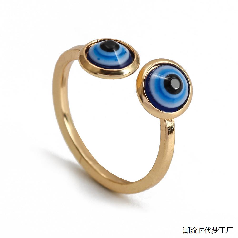 土耳其新款蓝眼睛戒指ins