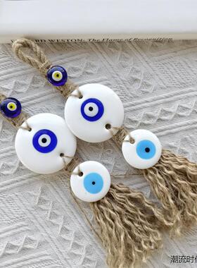 土耳其新款恶魔之眼挂件EvilEyes蓝眼睛吊饰蓝色玻璃壁饰装饰品