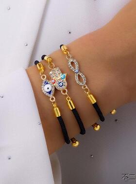 土耳其蓝眼睛红绳手链复