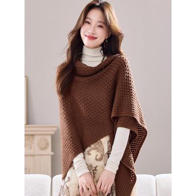 披肩外搭女2025新款春秋装高级感爆款针织上衣时尚气质斗篷披风