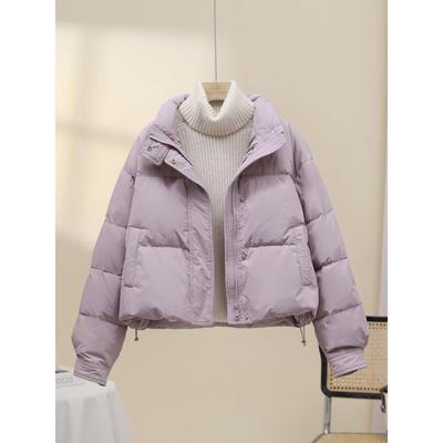 羽绒服女短款2025新款韩版时尚加厚洋气小个子白鸭绒面包服冬季潮