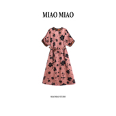 气质轻奢缎萝非遗红云纱连衣裙R2065 徐淼淼国风早春新款 韵华