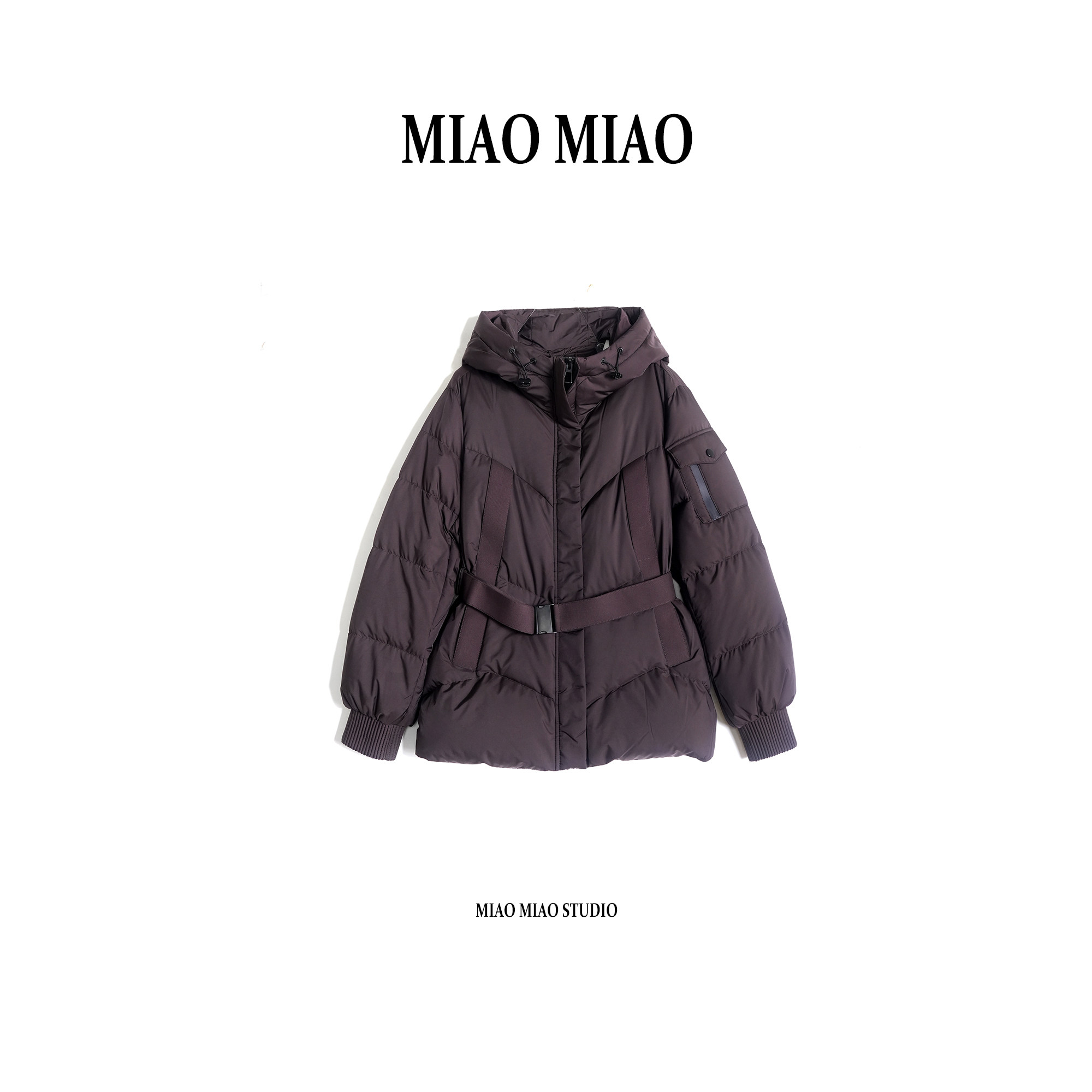 【冬弥】徐淼淼秋冬穿搭时尚保暖90鹅绒气质百搭连帽鹅绒服VL1555