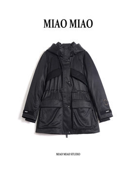 【钰禾】徐淼淼冬季穿搭90白鹅绒保暖重缎香云纱鹅绒服20603