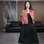 霜华不染 徐淼淼春款 国风非遗龟裂纹香云纱半裙CV2187 温茉