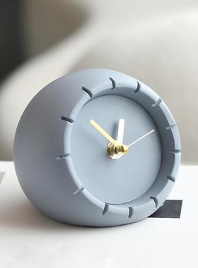 爆款北欧样板房家居客厅座钟办公桌面摆件卧室玄关电视柜台钟时钟