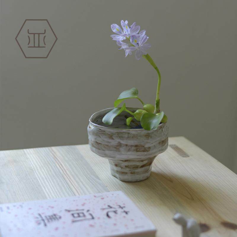 爆款手拙粗陶水培花盆禅意空间花器摆件建水日式花道插花装置品,家居饰品,花盆,淘宝优惠券,粉丝福利购,淘宝优惠卷