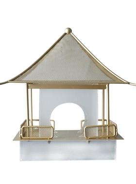 爆款新中式庭院金属铁艺摆件样板间茶几隔断柜酒柜设计师软装搭配