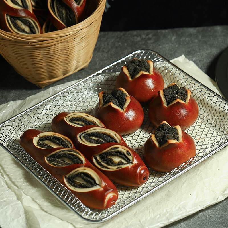 焙叔的店手作黑芝麻碱水面包德式欧包早餐饱腹健身代餐轻食主食