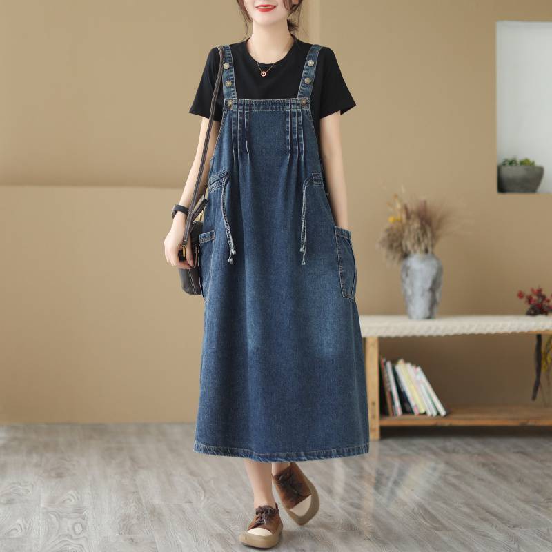 womenclothes牛仔背带裙