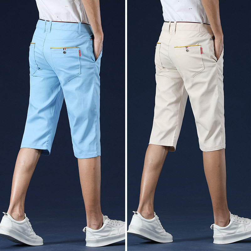 menclothes七分休闲裤男