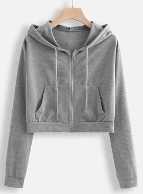 女 Crop top Hoodie Hoodies For Women Pullover Cropped Cute