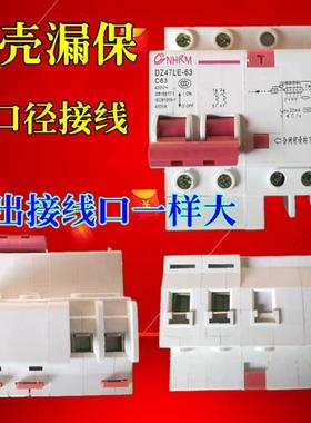 大壳大孔DZ47LE63A 1P 2P 3P 4P家用保护断路器漏电保护器开关32A