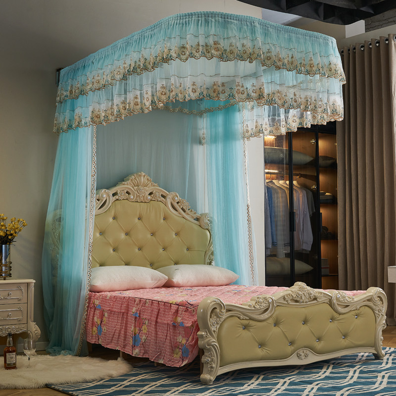 打墙钻孔挂支架蚊帐皮床布艺x榻榻米导轨式婚庆结婚可定做高档蚊,床上用品,蚊帐,淘宝优惠券,粉丝福利购,淘宝优惠卷