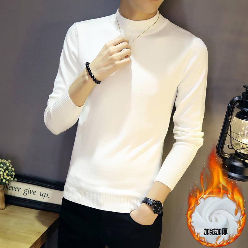 XS加小码冬季矮小个子修身加绒毛衣半高领针织打底衫内搭保暖上衣