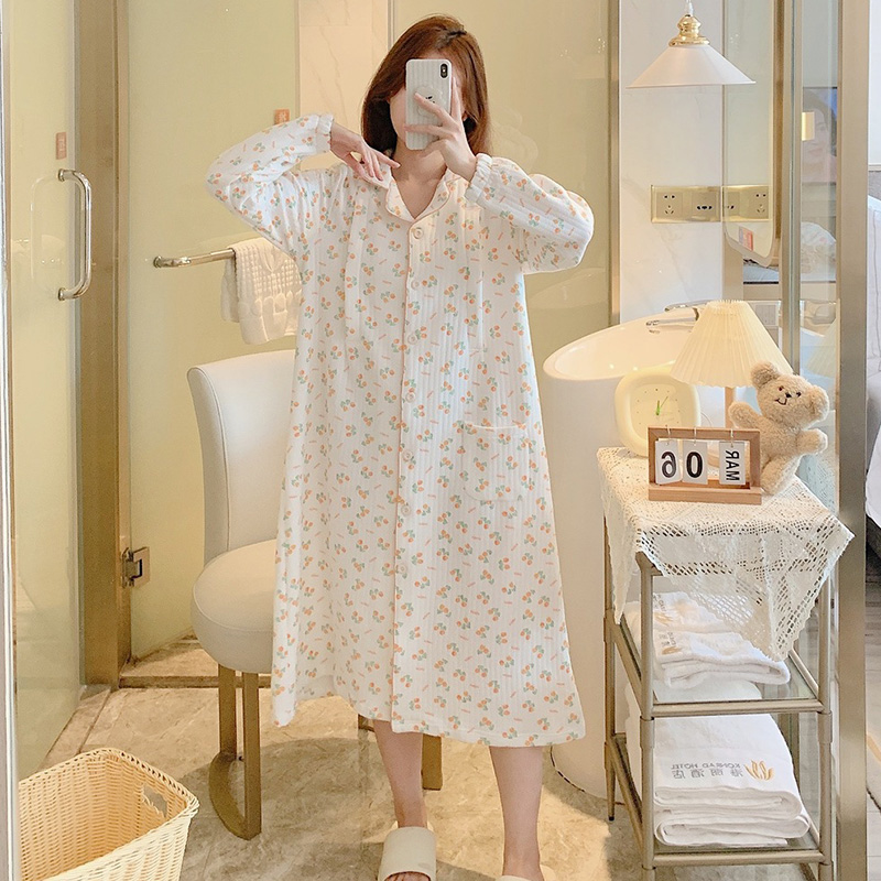 大尺码200斤哺乳睡裙秋冬孕妇睡衣加厚待产空气棉月子W服产后哺乳