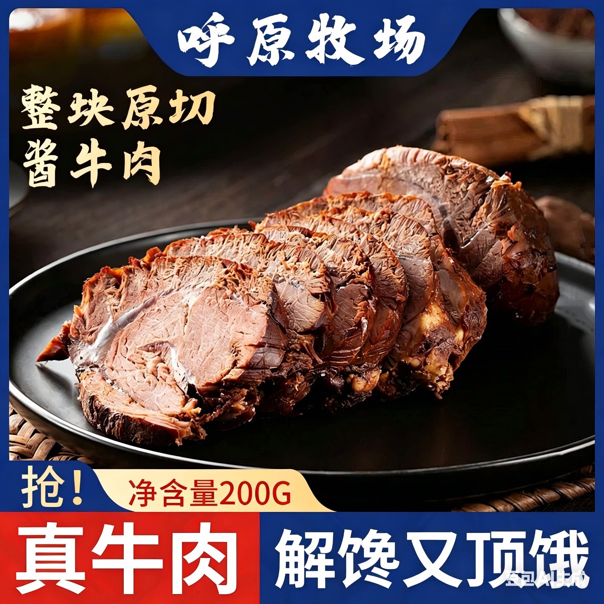 内蒙古特产五香酱牛肉熟食真空即食健身代餐腱子肉开袋即食卤牛肉