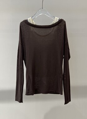 ariosee艾诺丝槿官方旗舰店2026年春款镂空两件套针织衫BR801139