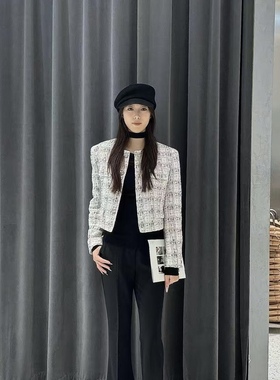 ariosea艾诺丝槿2026春官方旗舰店款小香风粗花呢短外套BR101181