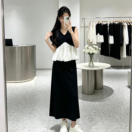 夏季上衣半身裙套装女