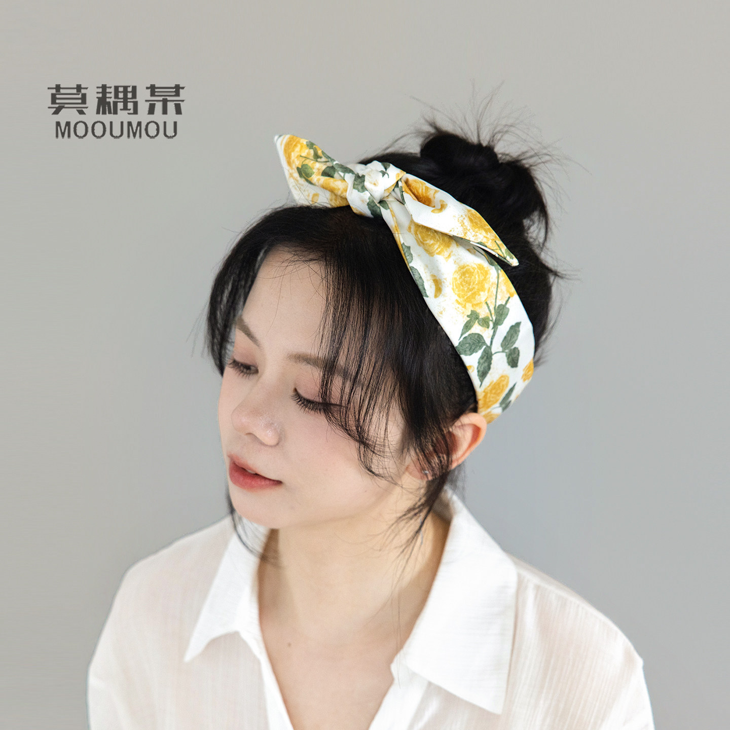 《黄玫瑰控》发带丝巾女重磅缎面复古绑包带小众束发多功能配饰
