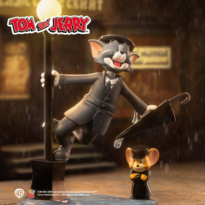 猫和老鼠华纳周年雨中曲吊卡手办