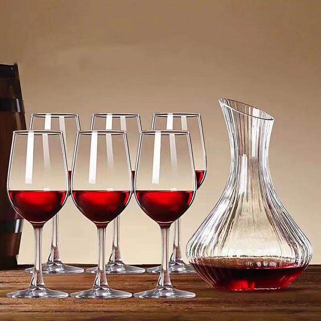 【品】创意家用酒具套装加厚加大玻璃醒酒器欧式红酒杯7件套