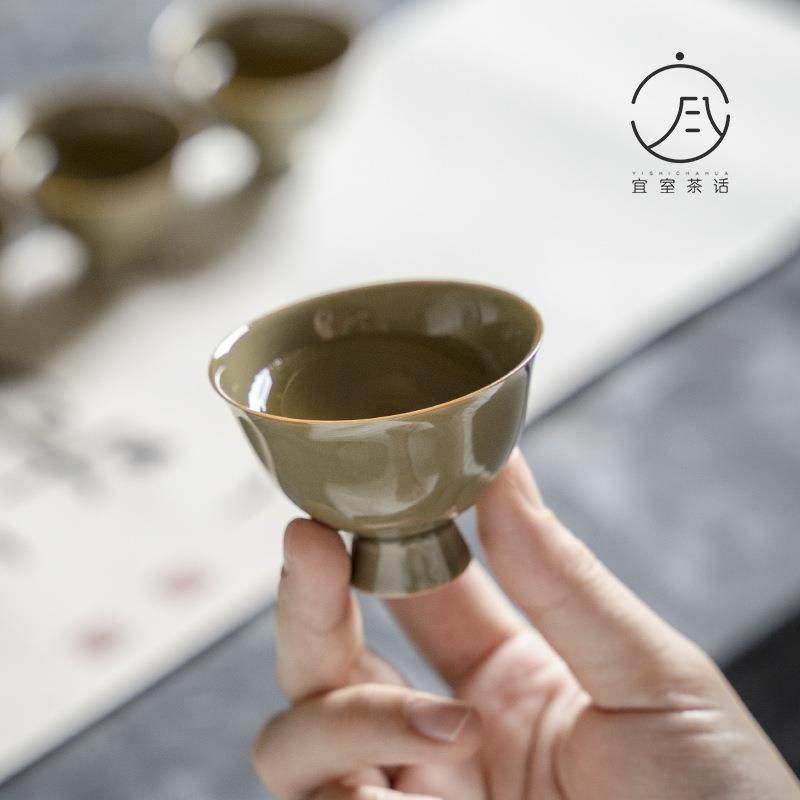 爆款青瓷宋韵高足品茗杯功夫茶具茶杯主人杯文人空间茶器,餐饮具,整套茶具,淘宝优惠券,粉丝福利购,淘宝优惠卷