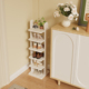 柜奶油风小型实木收纳鞋 架入户室门窄鞋 子置物架子 架家用多层鞋 鞋