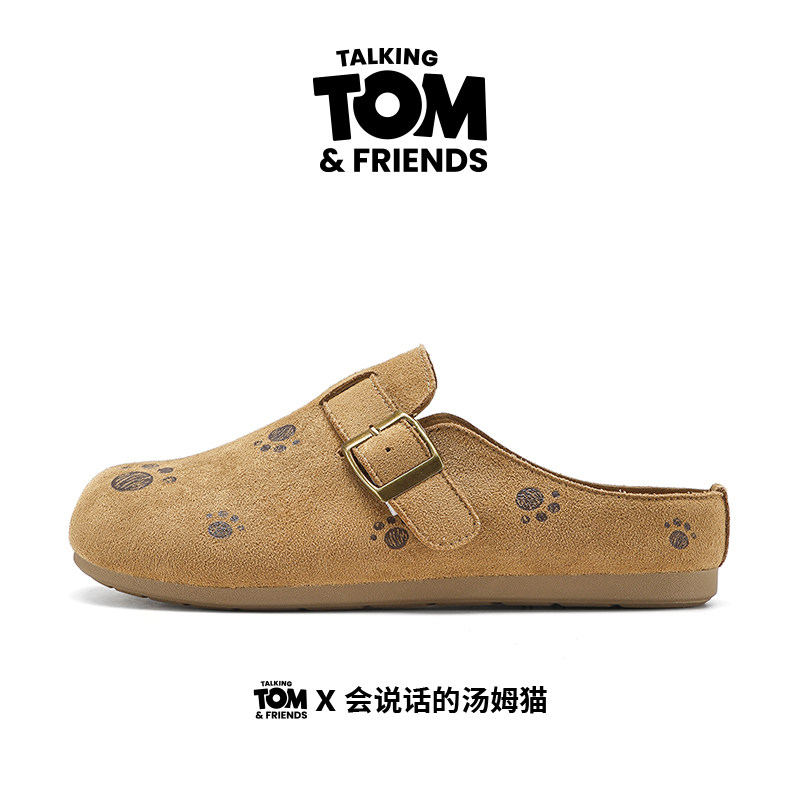汤姆猫猫爪印勃肯鞋情侣包头凉鞋图片