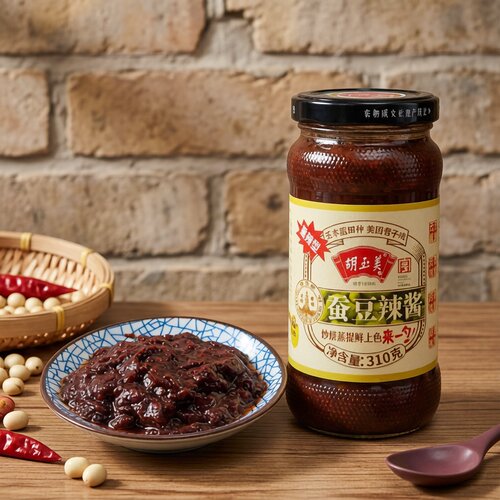 安庆胡玉美蚕豆酱310g玻璃瓶装