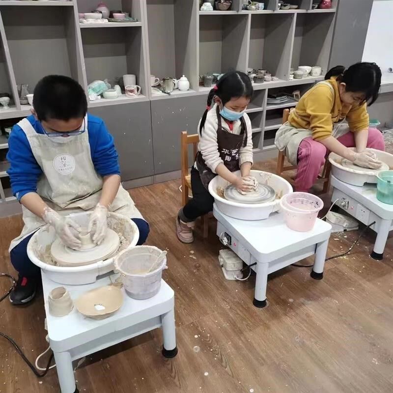 迷你小型儿童陶艺拉胚机做陶瓷的转盘电动幼儿园W玩泥巴工具全