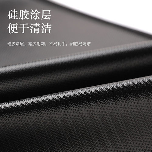 黑色硅胶防火布户外野营烧烤玻璃纤维布隔热垫阻燃布耐高温灭火毯
